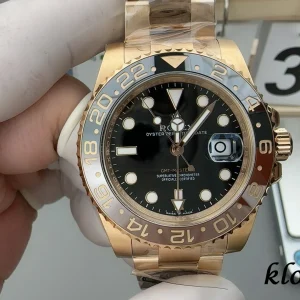 Rolex GMT-Master II 40mm Black Dial Swiss Automatic Metal Bracelet 1:1 Clone Watch