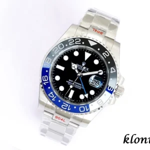 Rolex GMT-Master II 40mm Black Dial Swiss Automatic Metal Bracelet 1:1 Clone Watch