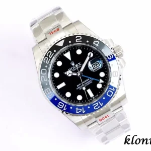 Rolex GMT-Master II 40mm Black Dial Swiss Automatic Metal Bracelet 1:1 Clone Watch