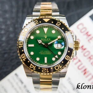 Rolex GMT-Master II 40mm Green Dial Swiss Automatic Metal Bracelet 1:1 Clone Watch