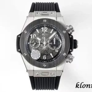 Hublot Big Bang 44mm Black Dial Automatic Rubber Band 1:1 Clone Watch