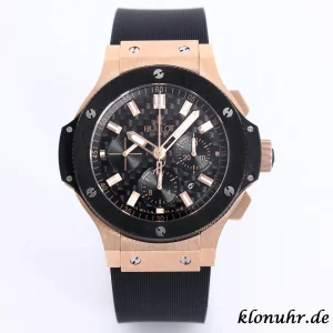 Hublot Big Bang 44mm Black Carbon Dial Swiss Automatic Kautschukarmband 1:1 Clone Watch