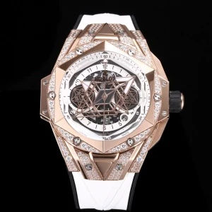 Hublot Big Bang 44mm White Dial Swiss Automatic Kautschukarmband 1:1 Clone Watch