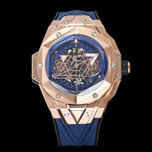 Hublot Big Bang Sang Bleu II 45mm Blaues Zifferblatt Automatik Kautschukarmband 1:1 Clone Watch