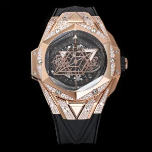 Hublot Big Bang Sang Bleu II 45mm Schwarz Automatik Kautschukarmband 1:1 Clone Watch