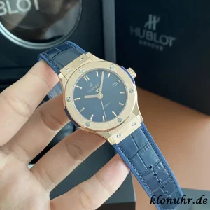 Hublot Classic Fusion 38mm Blaue Zifferblatt Automatik Lederarmband 1:1 Clone Watch