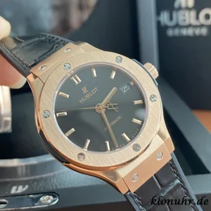 Hublot Classic Fusion 38mm Black Dial Automatic Leather 1:1 Clone Watch