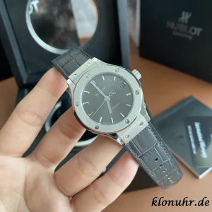 Hublot Classic Fusion 38mm Grau Automatik Lederarmband 1:1 Clone Watch