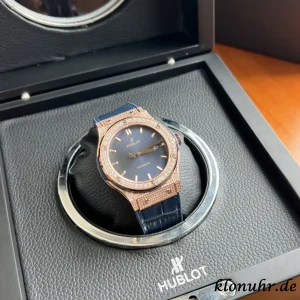 Hublot Classic Fusion 42mm Blaues Zifferblatt Automatik Lederarmband 1:1 Clone Watch