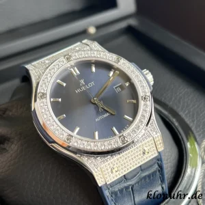Hublot Classic Fusion 42mm Blaue Zifferblatt Automatik Kautschukarmband 1:1 Clone Watch