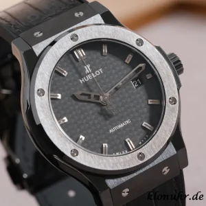 Hublot Classic Fusion 45mm Black Carbon Dial Automatic Leather 1:1 Clone Watch