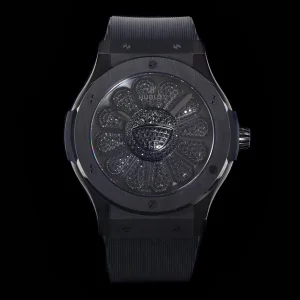 Hublot Classic Fusion 45 Black Dial Swiss Automatic Kautschukarmband 1:1 Clone Watch