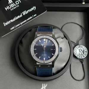 Hublot Classic Fusion 42mm Blue Dial Automatic Leather 1:1 Clone Watch