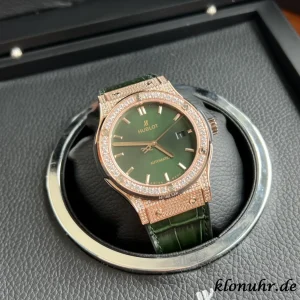 Hublot Classic Fusion 42mm Green Dial Automatic Leather 1:1 Clone Watch