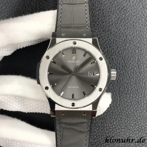 Hublot Classic Fusion 42mm Grau Automatik Lederarmband 1:1 Clone Watch