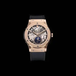 Hublot Classic Fusion 45mm Blaue Zifferblatt Automatik Lederarmband 1:1 Clone Watch