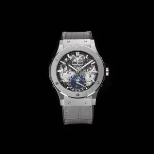 Hublot Classic Fusion 45mm Blaue Mondphase Automatik Lederarmband 1:1 Clone Watch