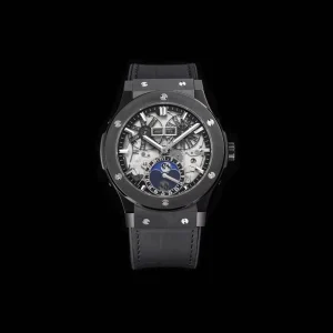 Hublot Classic Fusion 45mm Skelett Blau Automatik Leder 1:1 Clone Watch