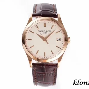 Patek Philippe Calatrava 39mm White Dial Automatic Leather 1:1 Clone Watch