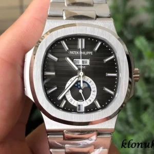Patek Philippe Nautilus 40mm Black Dial Automatic Metal Bracelet 1:1 Clone Watch