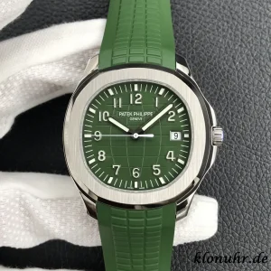 Patek Philippe Nautilus 40mm Green Dial Automatic Rubber Strap 1:1 Clone Watch
