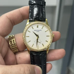 Patek Philippe Calatrava 39mm Weißes Zifferblatt Automatik Lederarmband 1:1 Clone Watch