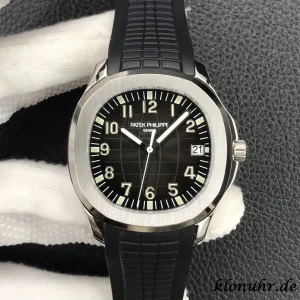 Patek Philippe Nautilus 40mm Black Dial Automatic Kautschukarmband 1:1 Clone Watch