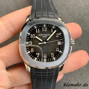 Patek Philippe Nautilus 40mm Schwarz Automatik Kautschukarmband 1:1 Clone Watch