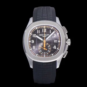 Patek Philippe Nautilus 40mm Schwarz Automatik Kautschukarmband 1:1 Clone Watch