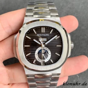 Patek Philippe Nautilus 40.5mm Black Dial Automatic Metal Bracelet 1:1 Clone Watch