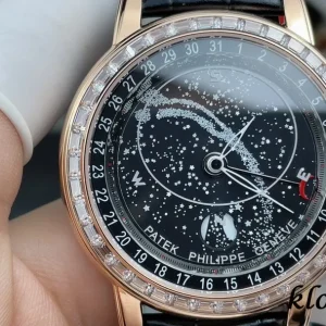 Patek Philippe Sky Moon Tourbillon 42mm Black Dial Swiss Automatic Leather 1:1 Clone Watch