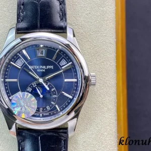 Patek Philippe Grand Complications 40mm Blaue Zifferblatt Automatik Lederarmband 1:1 Clone Watch