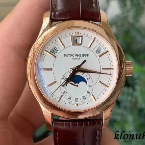 Patek Philippe Grand Complications 40mm White Dial Automatic Leather 1:1 Clone Watch