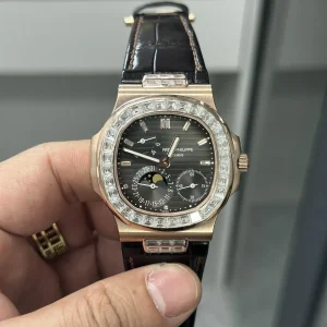 Patek Philippe Grand Complications 42mm Schwarzes Zifferblatt Automatik Lederarmband 1:1 Clone Watch