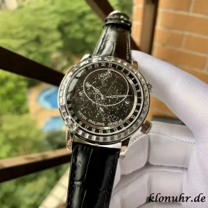 Patek Philippe Grand Complications 42mm Sternenhimmel Schweizer Automatikwerk Lederarmband 1:1 Clone Watch