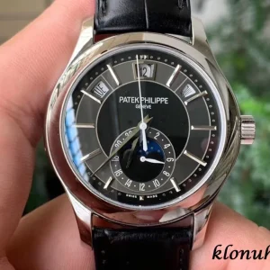 Patek Philippe Grand Complications 42mm Schwarzes Zifferblatt Automatik Lederarmband 1:1 Clone Watch