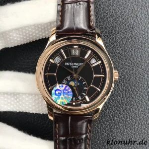 Patek Philippe Grand Complications 40mm Black Dial Automatic Leather 1:1 Clone Watch
