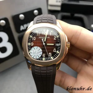 Patek Philippe Nautilus 40mm Braun Schweizer Automatikwerk Kautschukarmband 1:1 Clone Watch