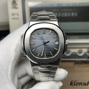 Patek Philippe Nautilus 40mm Grau Automatik Metallarmband 1:1 Clone Watch