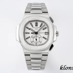 Patek Philippe Nautilus 40.5mm White Dial Swiss Automatic Metal Bracelet 1:1 Clone Watch