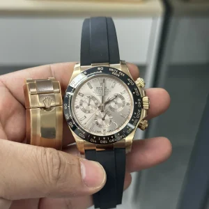 Rolex Daytona 40mm White Dial Swiss Automatic Rubber Strap 1:1 Clone Watch