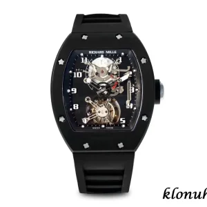 Richard Mille RM001 42mm Black Dial Swiss Automatic Kautschukarmband 1:1 Clone Watch