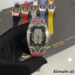 Richard Mille RM007 31MM Black Diamond Swiss Automatic Kautschukarmband 1:1 Clone Watch