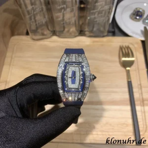 Richard Mille RM007 31MM Diamantblaues Zifferblatt Automatik Kautschukarmband 1:1 Clone Watch
