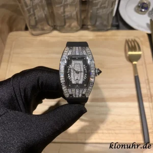 Richard Mille RM007 31MM Diamant Zifferblatt Automatik Kautschukarmband 1:1 Clone Watch