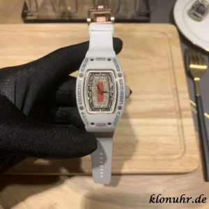 Richard Mille RM007 31MM Diamant Zifferblatt Schweizer Automatikwerk Kautschukarmband 1:1 Clone Watch