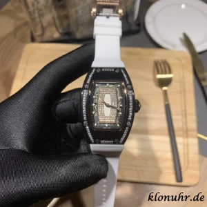 Richard Mille RM007 31MM Diamant Zifferblatt Automatik Kautschukarmband 1:1 Clone Watch