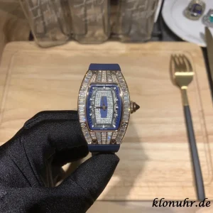 Richard Mille RM007 31MM Blaue Zifferblatt Automatik Kautschukarmband 1:1 Clone Watch