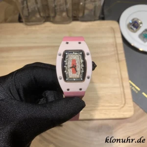 Richard Mille RM007 31MM Pink Dial Swiss Automatic Kautschukarmband 1:1 Clone Watch
