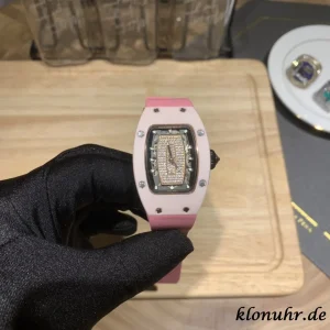 Richard Mille RM007 31MM Pink Dial Swiss Automatic Kautschukarmband 1:1 Clone Watch